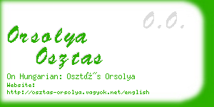 orsolya osztas business card